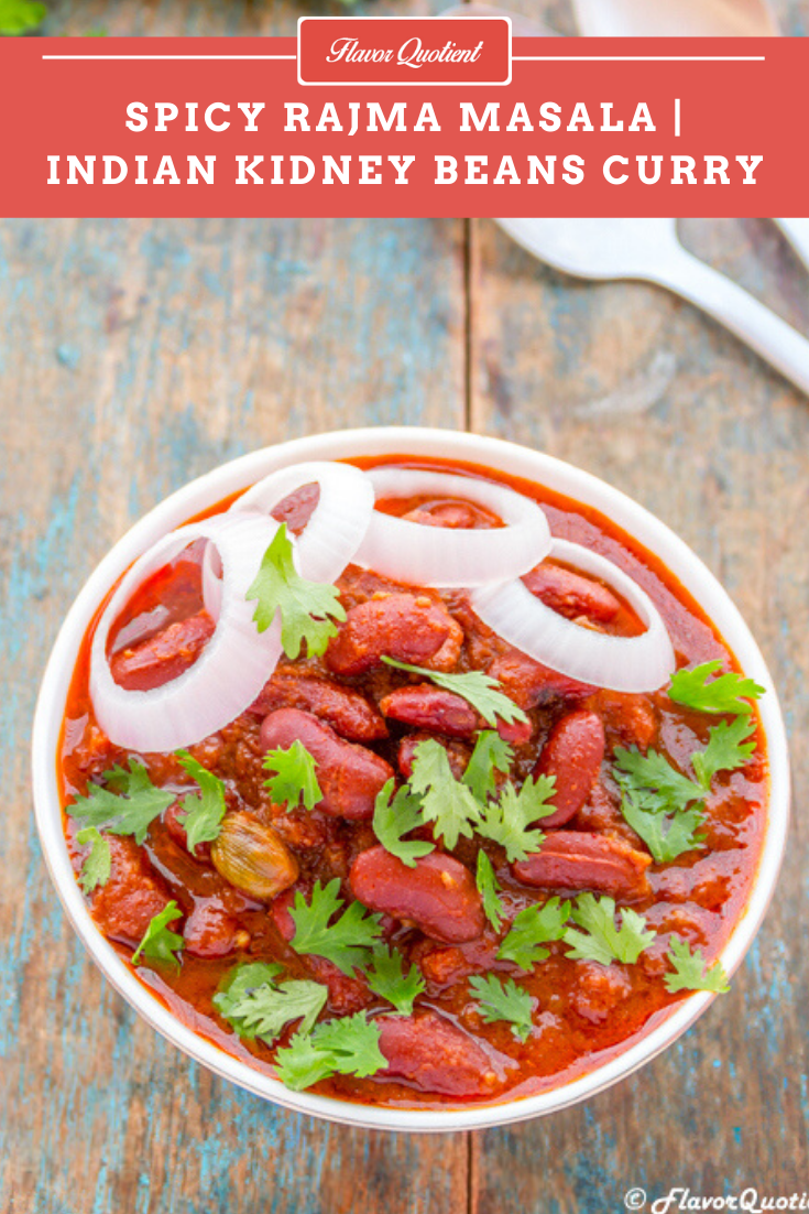 Rajma Masala | Flavor Quotient | Spicy rajma masala, the Indian spiced kidney beans curry, is the delicious and nutritious Indian rajma curry to spice up your boring weeknight meal! Plus it is super healthy!