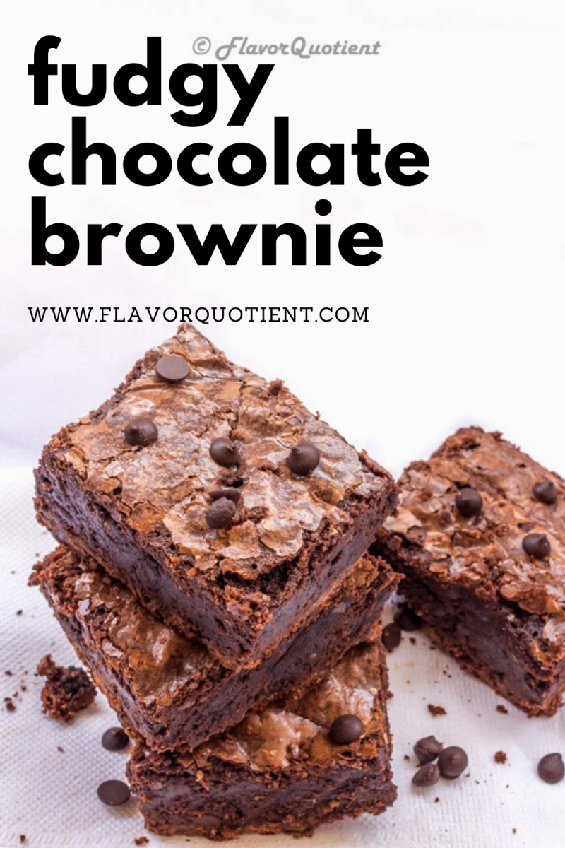 This fudgy chocolate brownie has all the power to lift up your mood and make you feel good about everything around the world! This fudgy chocolate brownie is very dense with a deep chocolate flavor and a crumbly texture at the top. You won't be able to resist the super-chocolaty sensation of this particular fudgy chocolate brownie! | chocolate brownie recipe | chocolate brownie cake | chocolate brownie easy | dark chocolate brownie | double chocolate brownie