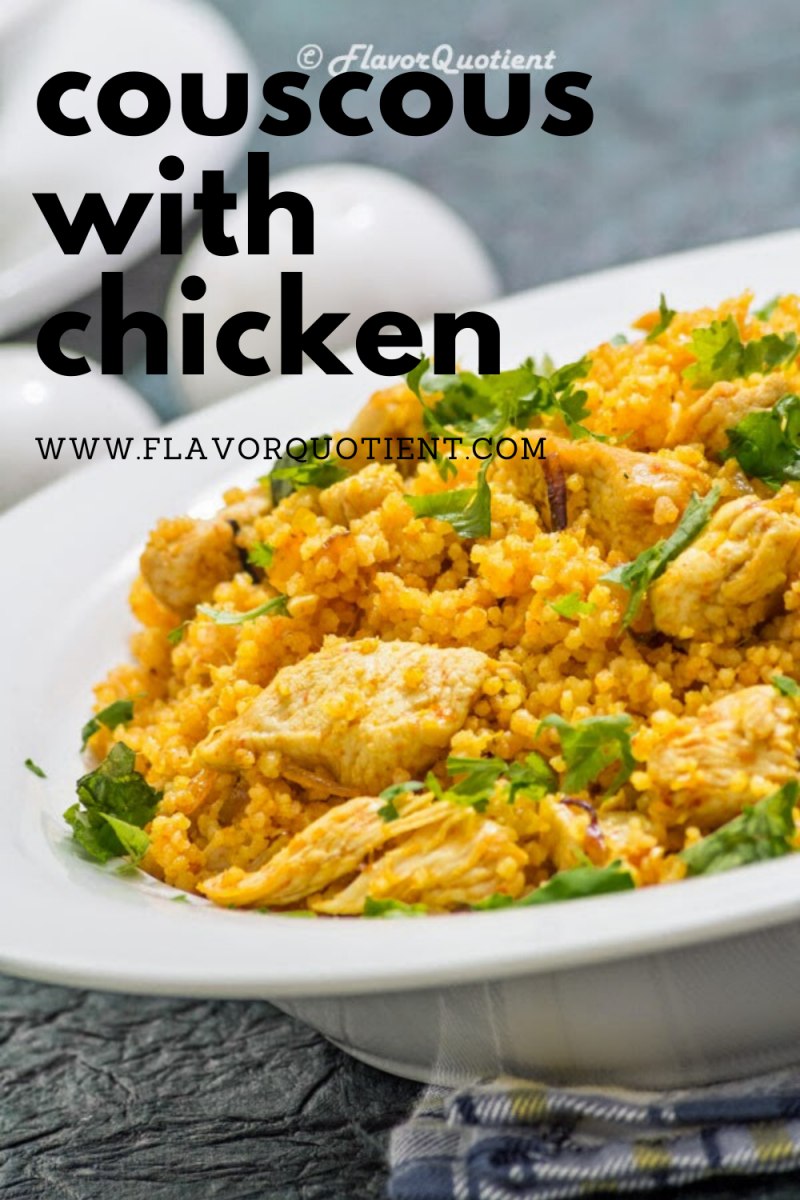 This one pot chicken couscous became my savior on many hectic weeknights with zero compromise on flavor and taste! The fluffy grains of couscous absorb the flavors beautifully and the juicy cubes of chicken round things up making an absolute win-win dinner idea for any weeknight! Click & learn how to make healthy chicken couscous recipe! | chicken couscous recipe | chicken couscous moroccan | chicken couscous healthy recipe | lemon chicken couscous