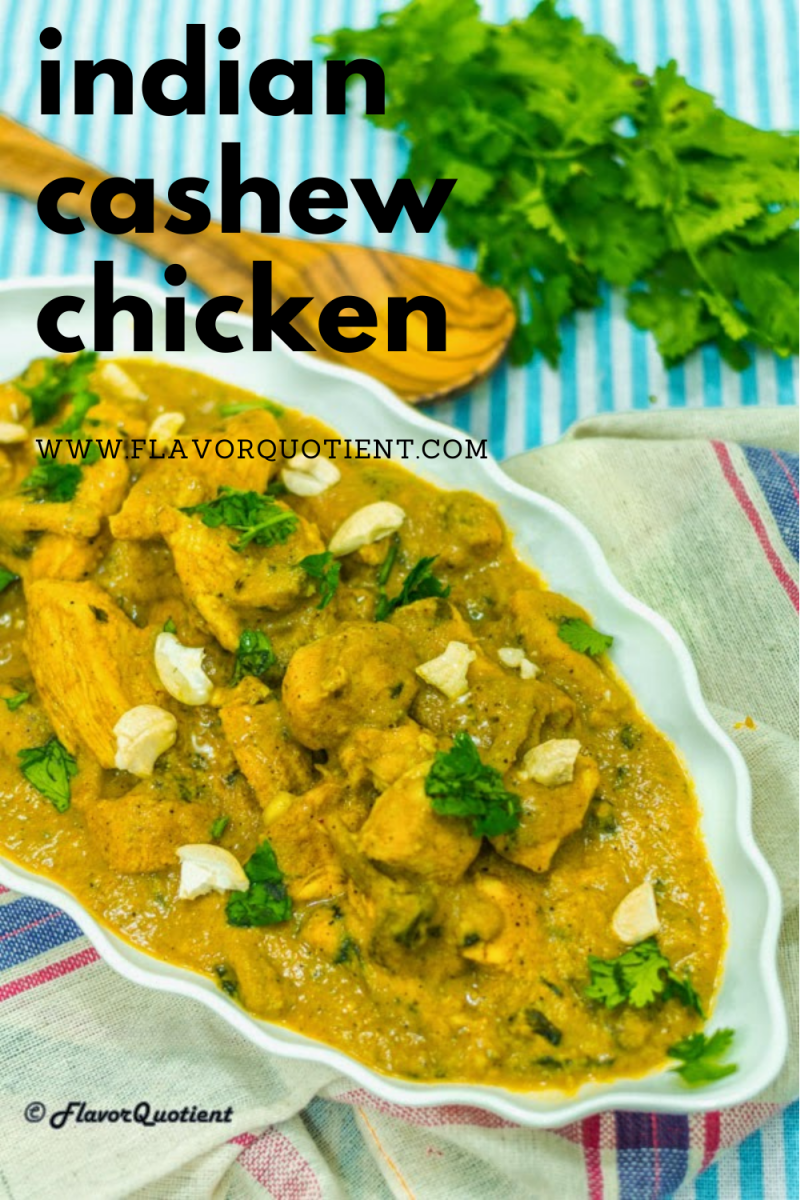 This creamy cashew chicken curry is a perfect blend of warm Indian spices with creamy coolness of cashew paste rewarding you with a very satiating chicken curry! The creamy cashew chicken curry is a perfect comfort food and has a cream-based sauce made of cashew nuts which is indeed one of the most luscious sauces I have ever made or tasted. | Indian cashew chicken curry | creamy cashew chicken | Indian chicken curry | creamy cashew chicken curry recipe | how to make creamy cashew chicken