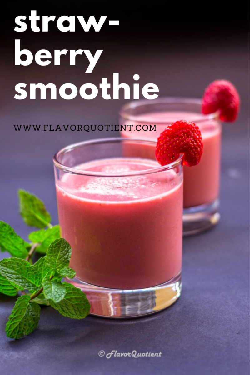 Smoothies are kids’ delight; but trust me you don’t have to be a kid to enjoy this creamy and delicious and oh-so-good strawberry smoothie! Give your breakfast a healthy kick with this creamy & delightful strawberry smoothie! | strawberry smoothie recipe | healthy strawberry smoothie | banana strawberry smoothie | strawberry smoothie simple recipe | mango strawberry smoothie | easy strawberry smoothie | strawberry smoothie recipe with yogurt