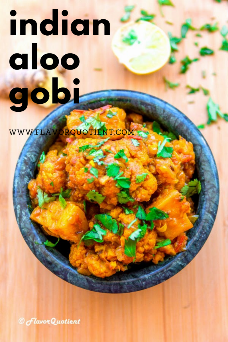 The quintessential vegetarian curry called aloo gobi is a humble yet popular Indian curry with all amazing flavors of Indian cuisine! Make authentic aloo gobi using this easy aloo gobi recipe at home and enjoy the aromas of Indian food right in your kitchen! This is a must-try Indian cauliflower recipe and guess what - you can make aloo gobi in instant pot too! | authentic aloo gobi recipe | aloo gobi recipe punjabi | aloo gobi recipe vegan | aloo gobi recipe dhaba style