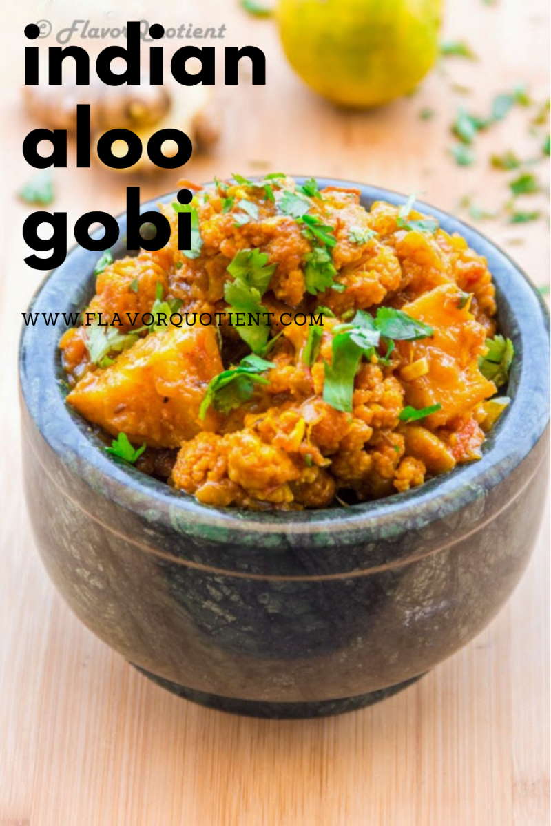 The quintessential vegetarian curry called aloo gobi is a humble yet popular Indian curry with all amazing flavors of Indian cuisine! Make authentic aloo gobi using this easy aloo gobi recipe at home and enjoy the aromas of Indian food right in your kitchen! This is a must-try Indian cauliflower recipe and guess what - you can make aloo gobi in instant pot too! | authentic aloo gobi recipe | aloo gobi recipe punjabi | aloo gobi recipe vegan | aloo gobi recipe dhaba style