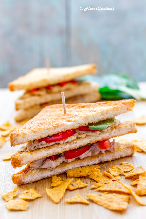 Chicken Club Sandwich – Flavor Quotient: My easy-peasy healthy & delicious chicken club sandwich is the quick fix for lunch-on-the-go or a lazy weekend brunch! 