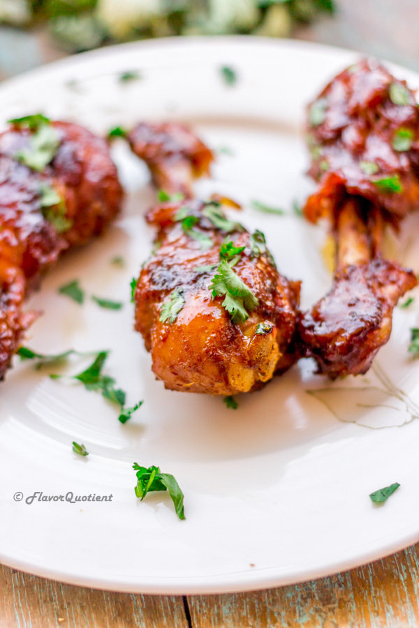 Baked Honey Glazed Chicken Legs – Flavor Quotient : The baked honey glazed chicken have all the wonderful flavors bundled up in one single plate; the combination of the sweet, spicy and tart sauce creates amazing honey glazed chicken legs which is simply out-of-the-world! 