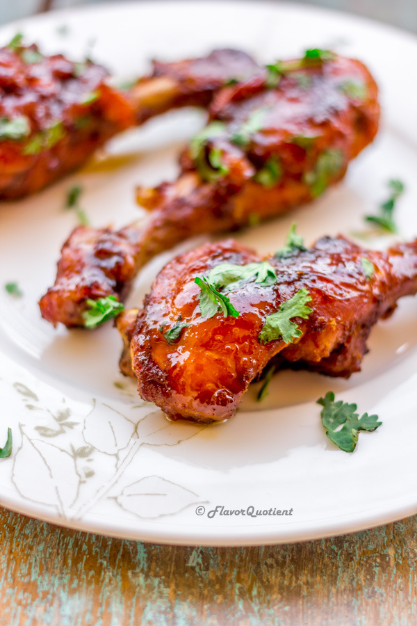 Baked Honey Glazed Chicken Legs – Flavor Quotient : The baked honey glazed chicken have all the wonderful flavors bundled up in one single plate; the combination of the sweet, spicy and tart sauce creates amazing honey glazed chicken legs which is simply out-of-the-world! 