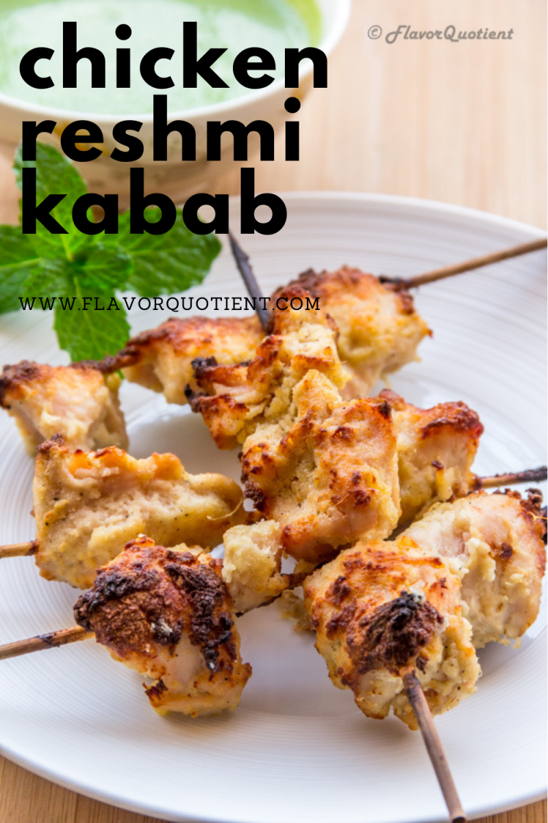 Chicken reshmi kabab has that deliciously succulent and melt-in-mouth texture which will surely knock you out with its amazing flavors! Juicy & succulent cubes of chicken grilled to perfect; chicken reshmi kabab is a luxurious affair from Indian cuisine! | chicken reshmi kabab recipe | how to make chicken reshmi kabab | easy chicken reshmi kabab recipe