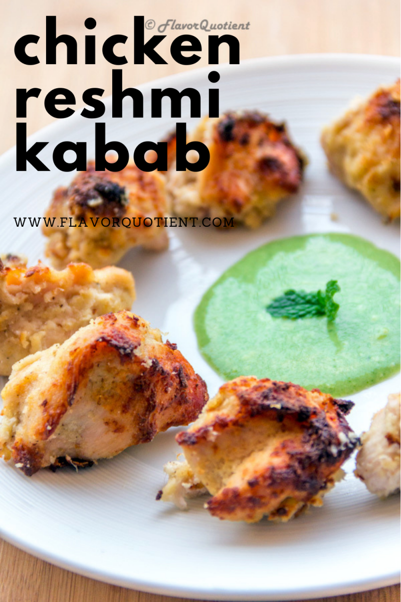 Chicken reshmi kabab has that deliciously succulent and melt-in-mouth texture which will surely knock you out with its amazing flavors! Juicy & succulent cubes of chicken grilled to perfect; chicken reshmi kabab is a luxurious affair from Indian cuisine! | chicken reshmi kabab recipe | how to make chicken reshmi kabab | easy chicken reshmi kabab recipe