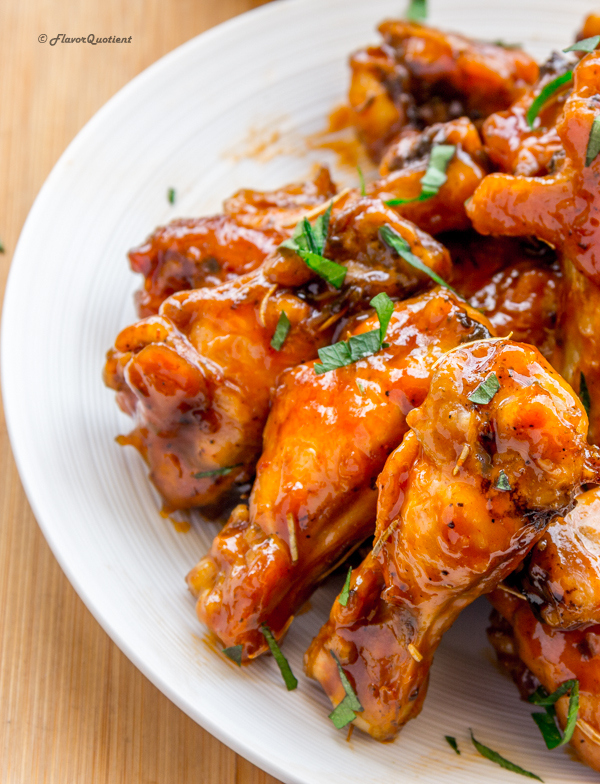 Baked Buffalo Chicken Wings – Flavor Quotient : These Buffalo chicken wings need no introduction! They are amazingly tasty and unbelievably easy at the same time and sure to be a show-stopper at your next party!