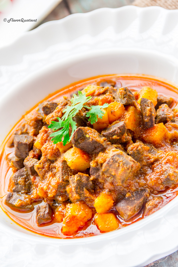 Lamb Liver Curry | Flavor Quotient | This spicy lamb liver curry is a truly traditional Indian curry with all the amazingness Indian cuisine has to offer! The flavors of this lamb liver curry reflect the genuine Indian touch from the root!