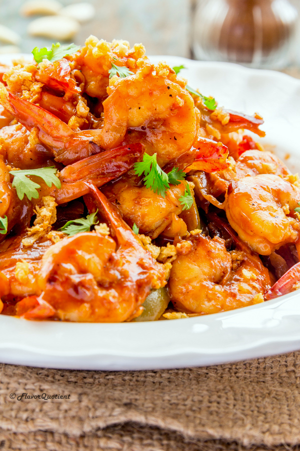 Butter Garlic Shrimps Stir Fry | Flavor Quotient | The stir-fried butter garlic shrimps with Asian flavored sauce is absolutely delicious on its own but it ignites your senses when topped with handful of butter-roasted garlic!