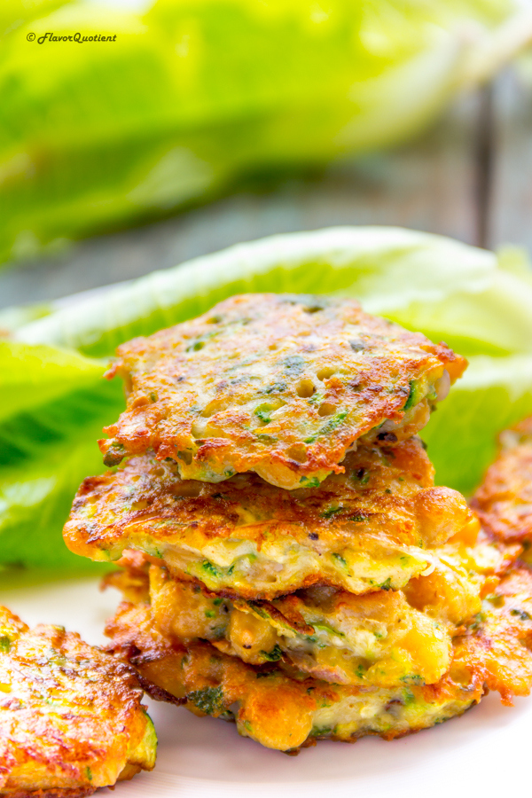 Chickpea Zucchini Fritters | Flavor Quotient | There is really something special about these zucchini fritters; they are crunchy, flavorful and so full of greens!