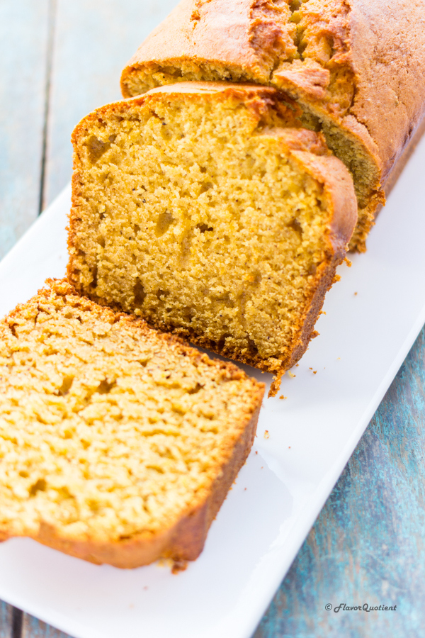 Pumpkin Bread | Flavor Quotient | The moist pumpkin bread is full of fall flavor and the kick of all the spices takes it to a whole new level of awesomeness! You can never have enough of it!