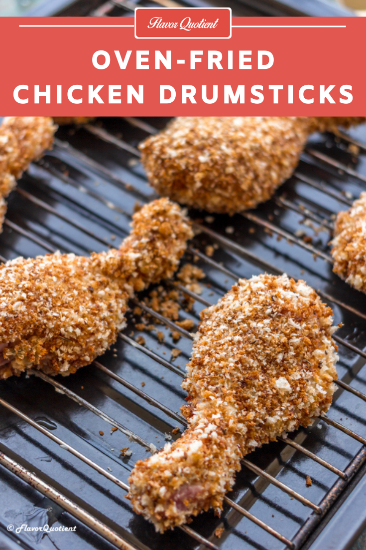 Epic Oven Fried Chicken Drumsticks | Flavor Quotient | These oven fried chicken drumsticks have practically zero oil but they are still as delish as their traditional fried chicken counterparts!
