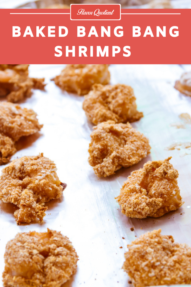 Baked Bang Bang Shrimps | Flavor Quotient | These crispy and crunchy bang bang shrimps taste best with the absolutely delicious bang bang mayo sauce! The shrimps are coated with super-crunchy panko breadcrumbs and baked to perfection!