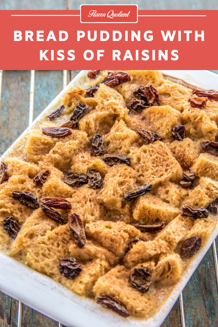 Bread Pudding with Kiss of Raisins | Flavor Quotient | My first attempt at bread pudding impressed me a lot and this creamy, rich and sinful delight stole our heart immediately at the very first bite!