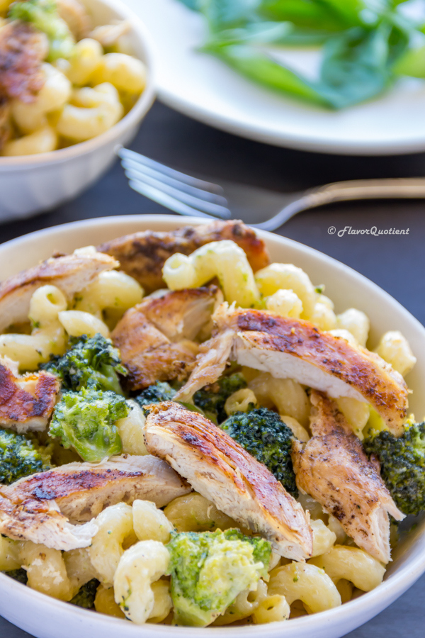 Broccoli and Chicken Pasta with White Sauce | Flavor Quotient | An easy yet flavor loaded broccoli & chicken pasta with white sauce is my favorite go-to pasta dish when it comes to fuss-free yet delicious meals.