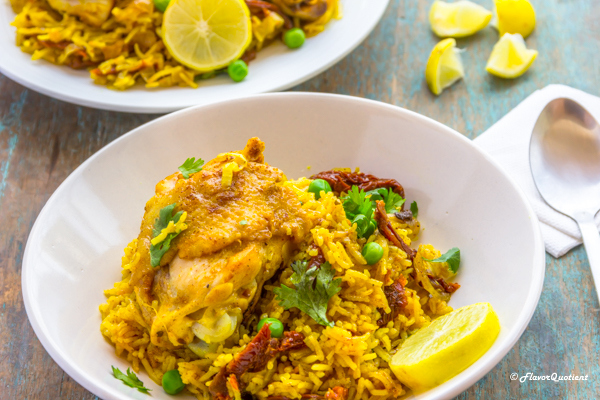 One Pot Curried Chicken and Rice | Flavor Quotient | This one pot chicken and rice is a one pot wonder in true sense; this curried chicken and rice is loaded with amazing flavors and can please a crowd with minimal effort!