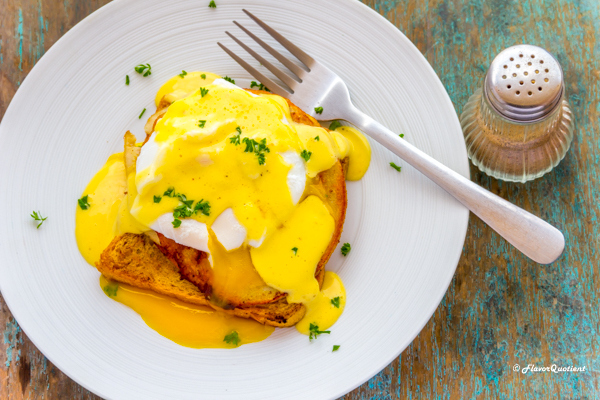 Best Ever Eggs Benedict | Flavor Quotient | The classic eggs benedict gets a makeover in my kitchen but with the handsome Hollandaise sauce, it is still the best breakfast ever, even if it’s not one of the most authentic versions!