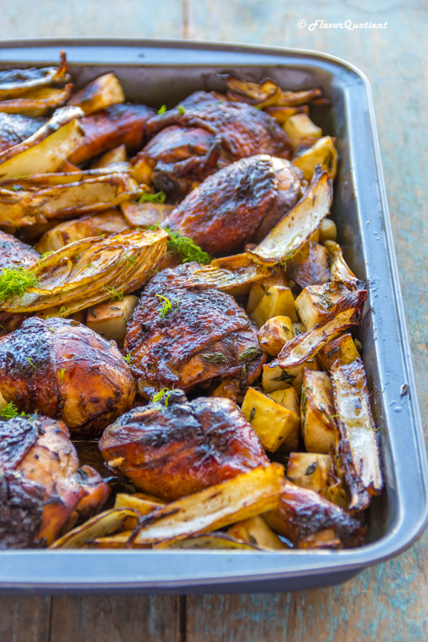 Balsamic Glazed Chicken | Flavor Quotient | Sticky and glossy, this rustic balsamic glazed chicken is a one-pot wonder loaded with tons of flavors and this hearty meal is gonna brighten up your weeknight dinner instantly!