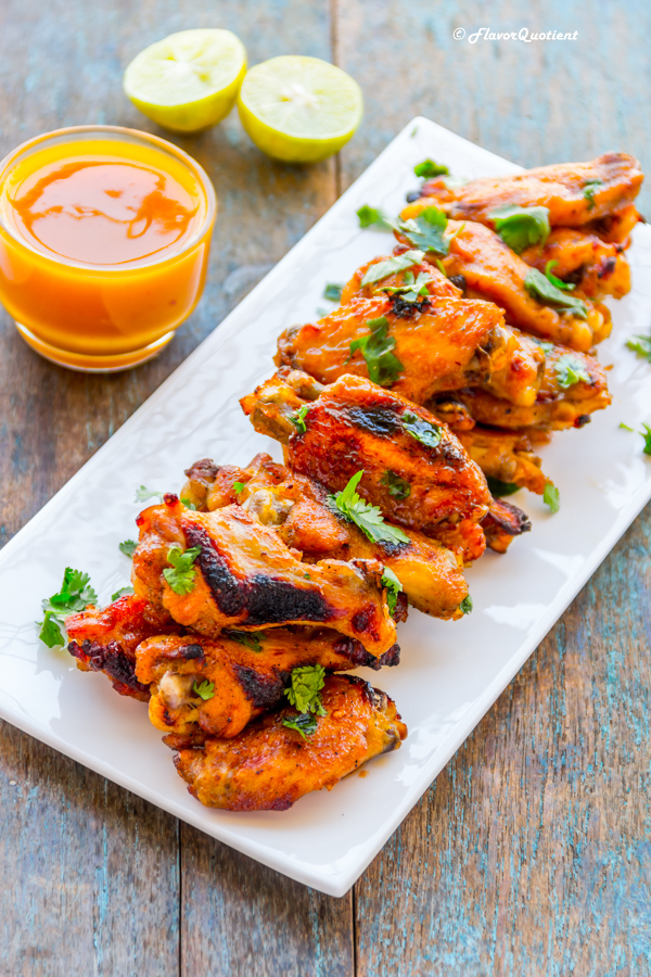 Thai Sticky Chicken Wings | Flavor Quotient | Sweet and spicy, these Thai sticky chicken wings have all the delicious Thai flavors combined together and makes an awesome snack for your game day!