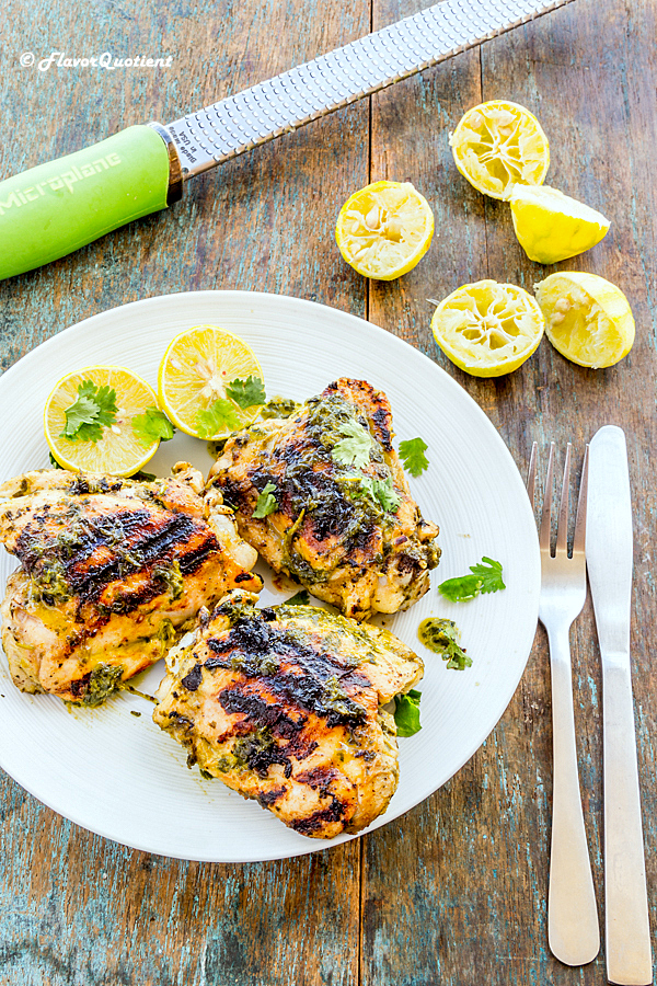 Cilantro Lime Grilled Chicken | Flavor Quotient | The smoky cilantro lime grilled chicken is the perfect summer treat with mind-blowing flavor combination – tangy lime with fresh cilantro! Can summer get better than this!