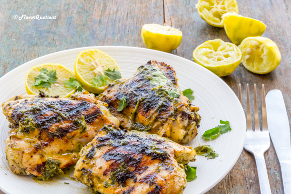 Cilantro Lime Grilled Chicken | Flavor Quotient | The smoky cilantro lime grilled chicken is the perfect summer treat with mind-blowing flavor combination – tangy lime with fresh cilantro! Can summer get better than this!