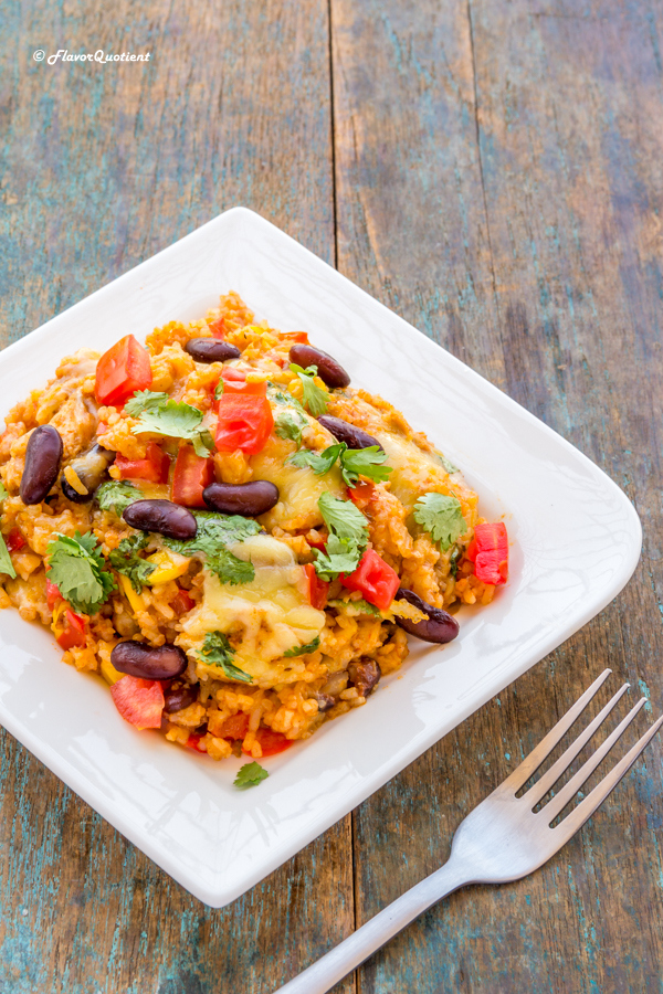 One Pot Mexican Chicken & Rice Casserole | Flavor Quotient | This one pot Mexican chicken and rice casserole is the best one pot meal I have had in a while!