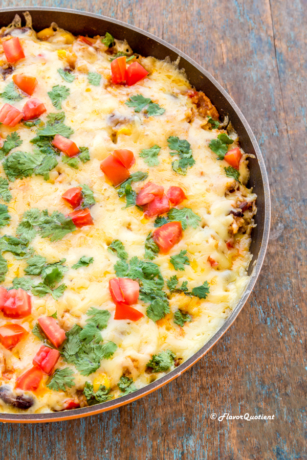 One Pot Mexican Chicken & Rice Casserole | Flavor Quotient | This one pot Mexican chicken and rice casserole is the best one pot meal I have had in a while!