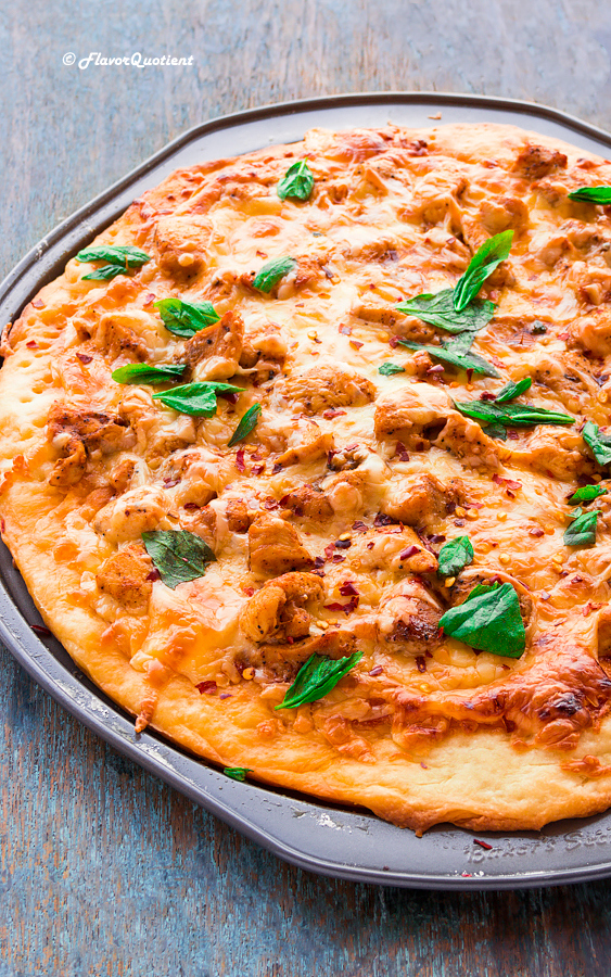 Homemade Buffalo Chicken Pizza | Pizza Dough Recipe