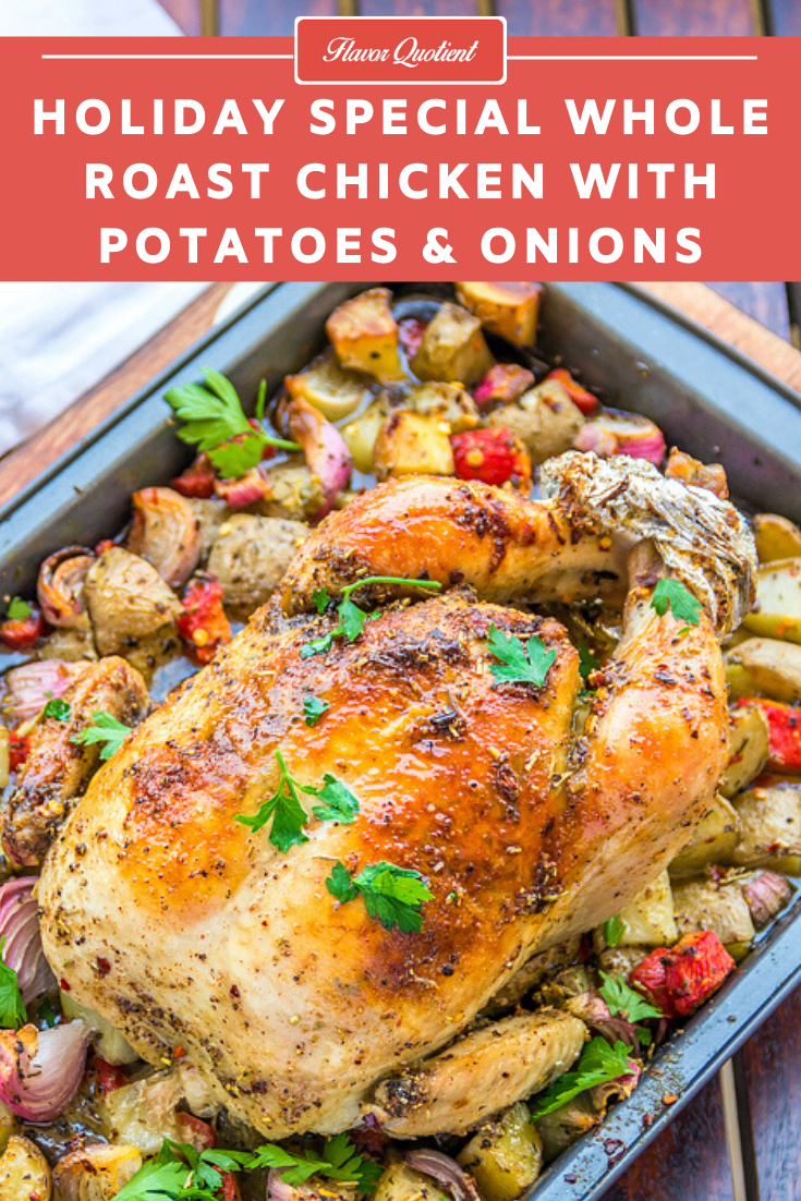 Holiday Special Whole Roast Chicken *Video Recipe* | Flavor Quotient | The holiday season won’t be fully satisfying unless you have the best ever whole roast chicken at your dinner table! Here is the guaranteed fail-proof whole roast chicken recipe to jazz up your holiday meals!