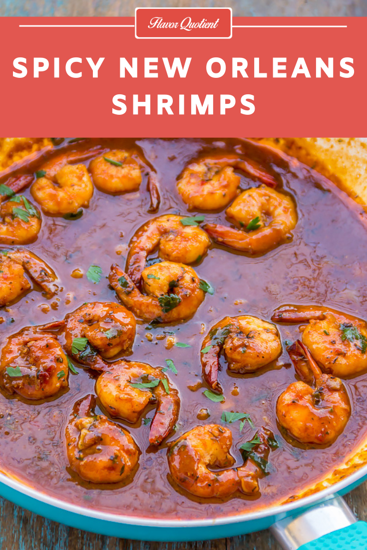 Spicy New Orleans Shrimps | Flavor Quotient | This spicy New Orleans shrimps is my new-found love and I can’t get over it. A classic shrimp recipe, this New Orleans style shrimp is a must for your recipe repertoire!