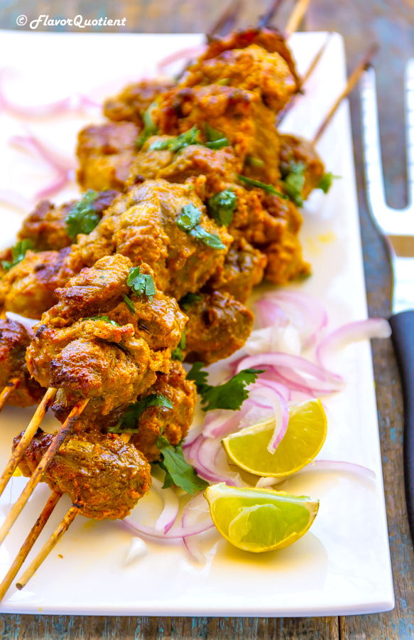 Tandoori Lamb Skewers | Flavor Quotient | These easy-to-make tandoori lamb skewers are simply mind-blowing! The succulent cubes of meat with out-of-the-world spice quotient is something to die for!