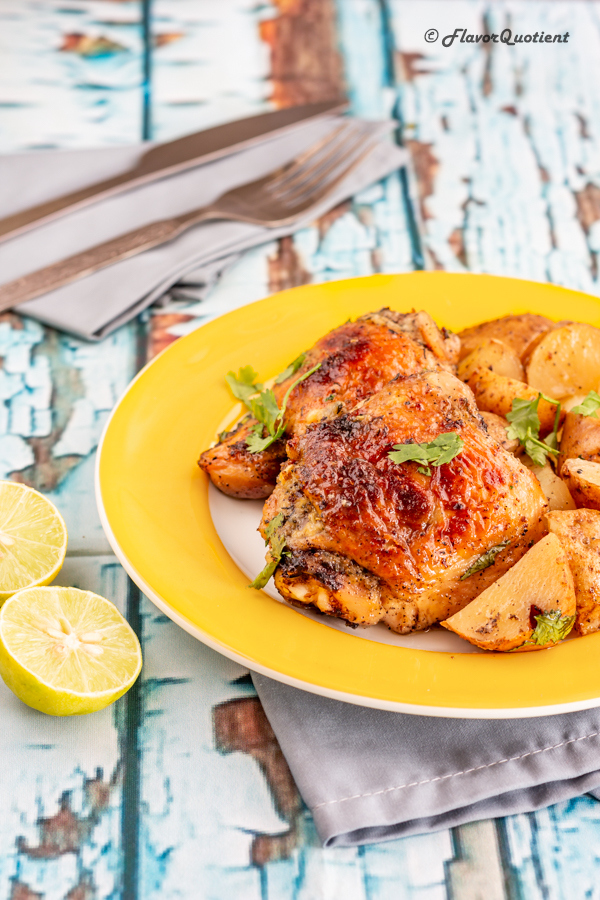 Garlic Butter Baked Chicken Thighs | Flavor Quotient | These garlic butter baked chicken thighs are amazingly high on flavors and is a perfect celebratory dish for the upcoming holiday season!
