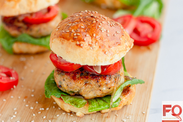 Grilled Chicken Burger with Homemade Hamburger Buns - Flavor Quotient : If I get to pick one recipe which brought me immense happiness off late, then it has to be this grilled chicken burger with homemade hamburger buns!