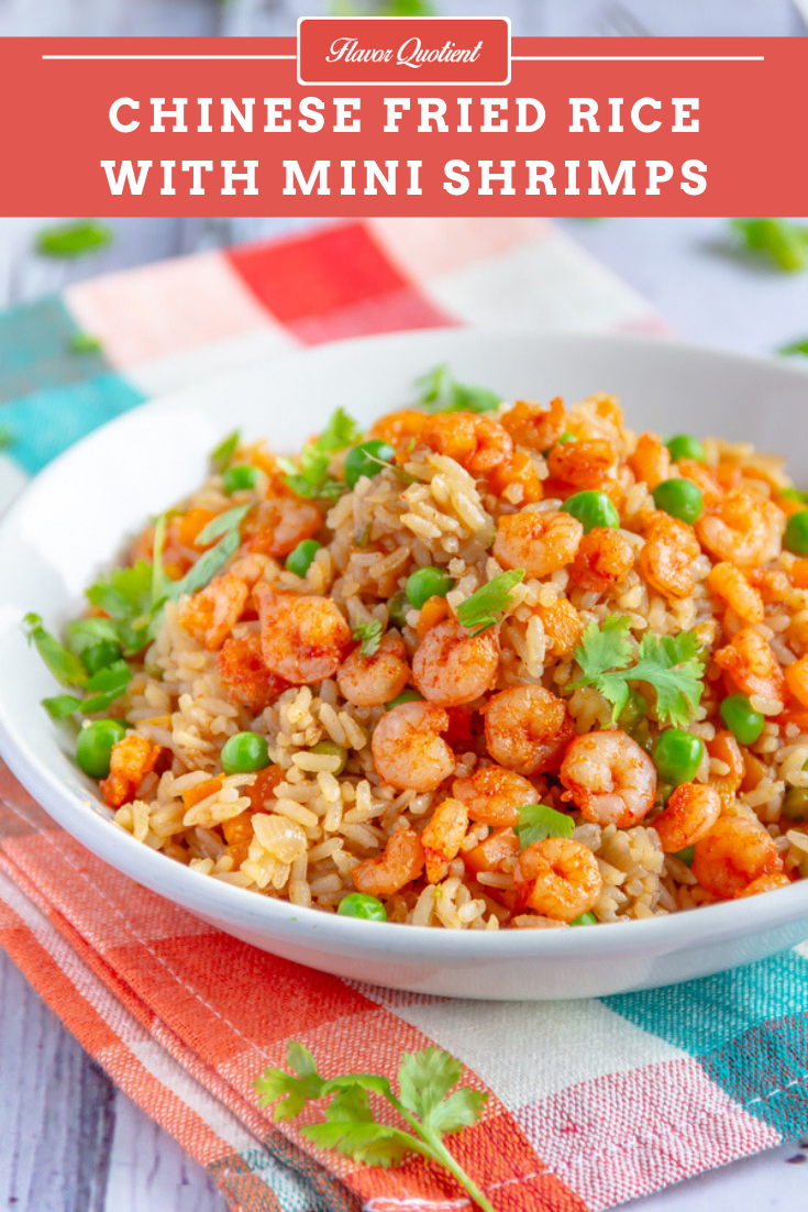 Easy Asian Shrimp Fried Rice Recipe | Flavor Quotient | This super-delicious Asian shrimp fried rice made with mini shrimps and generous mix of veggies will never let you order from any of your favorite take-aways ever again!
