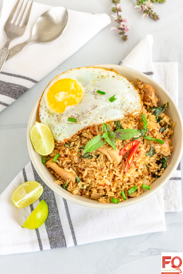 Thai chili basil fried rice with chicken | Flavor Quotient | Thai chilli basil fried rice is a classic Thai delicacy and super popular across the world for good reasons!