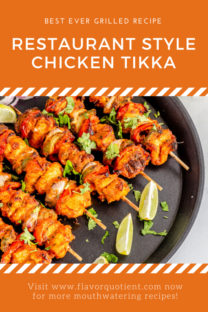 Make the classic restaurant style chicken tikka at home with this fail-proof recipe and bring authentic fine dining experience at the comfort of your home! All your confusion on whether to use chicken breast or chicken thigh is clarified too to make the juiciest chicken tikkas ever! Make chicken tikka masala with the leftover tikkas and rock your dinner table with your culinary expertise! | #chickentikka #grilledchicken #chickentikkamasala #chickentikkarecipe #chickentikkamasalarecipeauthentic