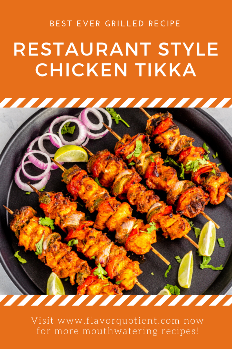 Make the classic restaurant style chicken tikka at home with this fail-proof recipe and bring authentic fine dining experience at the comfort of your home! All your confusion on whether to use chicken breast or chicken thigh is clarified too to make the juiciest chicken tikkas ever! Make chicken tikka masala with the leftover tikkas and rock your dinner table with your culinary expertise! | #chickentikka #grilledchicken #chickentikkamasala #chickentikkarecipe #chickentikkamasalarecipeauthentic