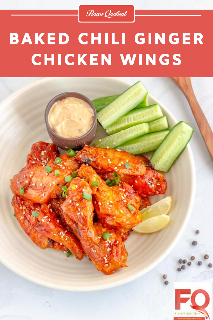 Looking for a new variety of crispy baked chicken wings which are finger-licking-good? These chili ginger chicken wings baked in oven are just the right answer to your hunt! | baked chicken wings | crispy baked chicken wings | chilli ginger baked chicken wings | Oven baked chicken wings | baked chicken wings recipes | easy baked chicken wings | best baked chicken wings | extra crispy baked chicken wings | How to make baked chicken wings