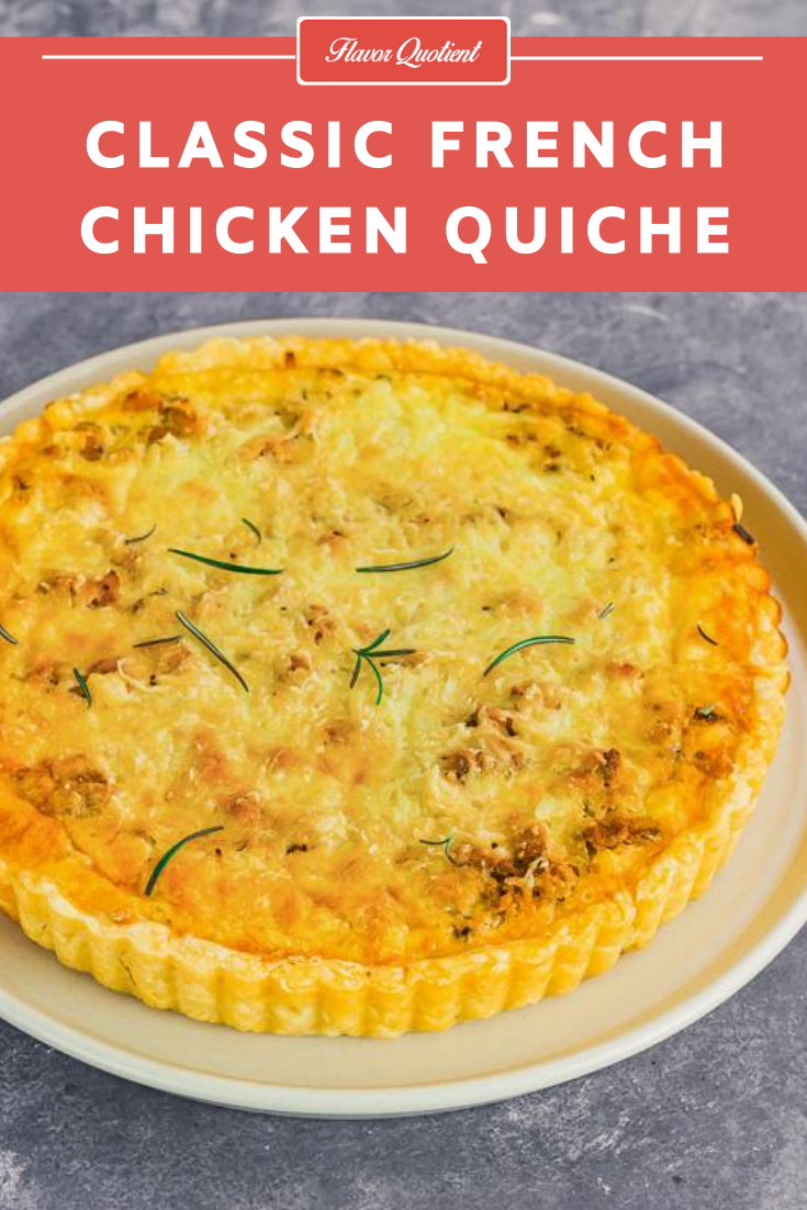 This classic chicken quiche from French cuisine will light up your mood on any gloomy day and make everything around you look beautiful! Making chicken quiche from scratch has been a dream come true!| Chicken Quiche recipe | Chicken Quiche recipes easy | Spinach Chicken Quiche | Chicken Quiche recipes healthy | Chicken Quiche crustless | Chicken Quiche healthy | broccoli Chicken Quiche | mexican Chicken Quiche