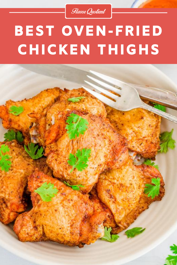 Looking for super-easy chicken dinner which will be loved by all in the family? This oven fried chicken thighs is practically a zero-effort recipe with just 5 ingredients and a sure-shot winner on dinner table! | oven fried chicken recipe | oven fried chicken thighs | oven fried chicken drumsticks | oven fried chicken recipes easy | oven fried chicken legs | oven fried chicken recipes crispy | best oven fried chicken | easy oven fried chicken