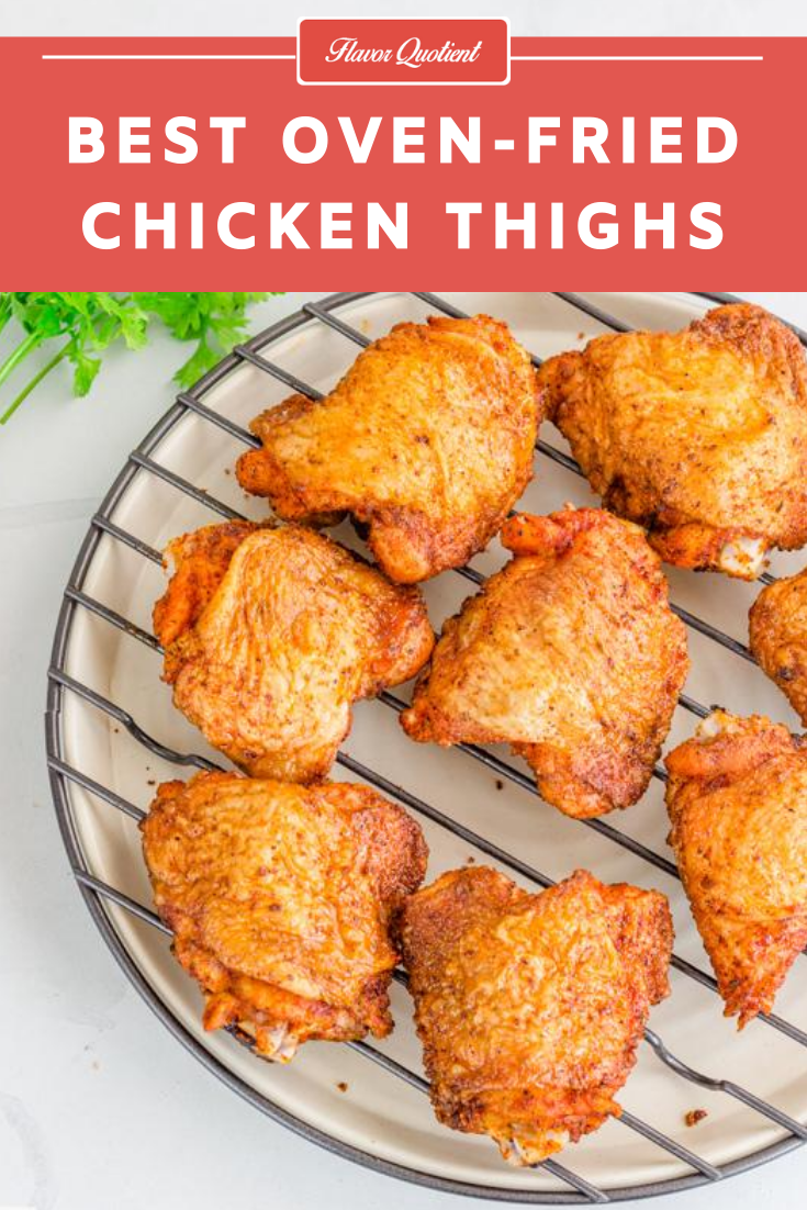 Looking for super-easy chicken dinner which will be loved by all in the family? This oven fried chicken thighs is practically a zero-effort recipe with just 5 ingredients and a sure-shot winner on dinner table! | oven fried chicken recipe | oven fried chicken thighs | oven fried chicken drumsticks | oven fried chicken recipes easy | oven fried chicken legs | oven fried chicken recipes crispy | best oven fried chicken | easy oven fried chicken