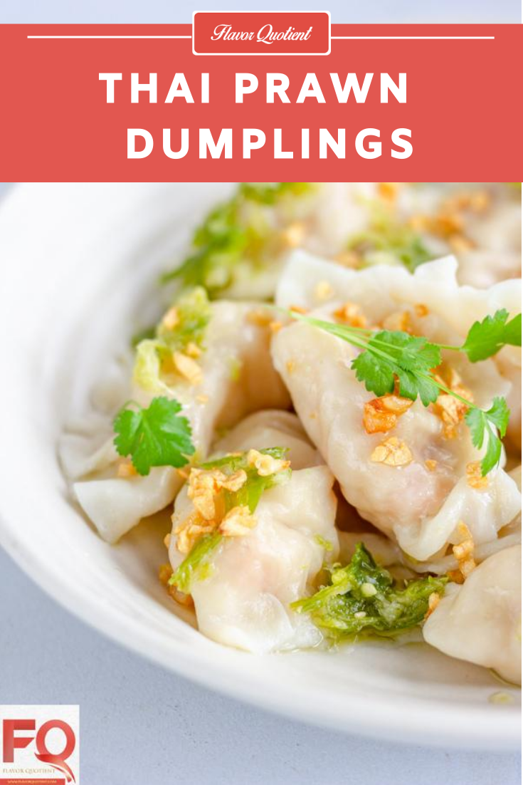 Once you start making these restaurant style Thai prawn dumplings, you will never think twice to give your Asian takeaways a miss! These Thai prawn dumplings turned out to be even more addictive with the popular Thai Nam Jim sauce and garlic oil!| Thai shrimp dumpling | shrimp dumplings recipe | shrimp dumplings recipe easy | shrimp dumplings recipe dim sum | shrimp dumplings steamed | shrimp dumplings filling | Chinese shrimp dumplings | how to make shrimp dumplings | homemade shrimp dumplings
