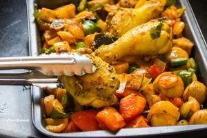 Indian Spiced Tray Baked Chicken with Veggies - FQ