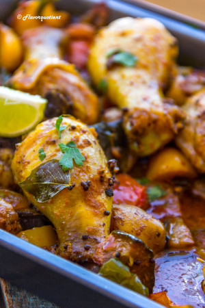 Indian Spiced Tray Baked Chicken with Veggies - FQ