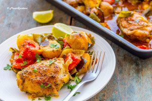 Indian Spiced Tray Baked Chicken with Veggies - FQ