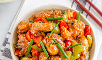 Sweet and Sour Chicken - Flavor Quotient: The Asian inspired sweet and sour chicken with perfect balance of sweetness and tartness is my ultimate go-to dish on a busy weeknight!