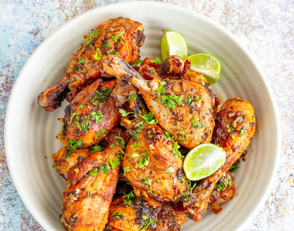 1-Baked Chicken Drumsticks with Lemon and Garlic Butter