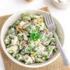 1-Creamy Chicken Salad Made with with Parsley, Green Onion, Walnut and Fresh Grapes.